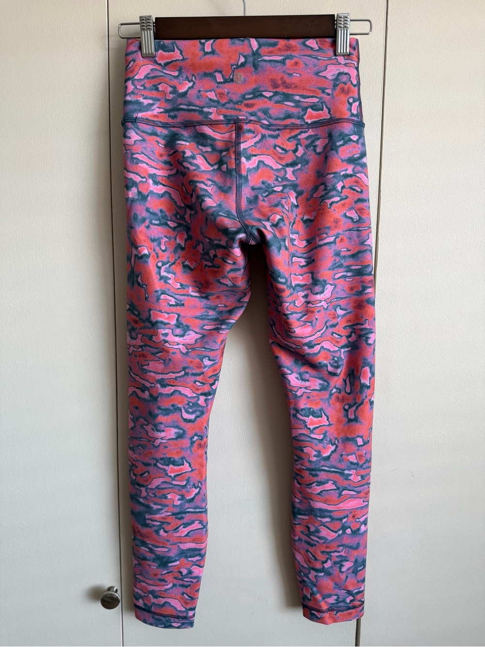 lululemon athletica Pink and Blue Patterned High-Rise Leggings